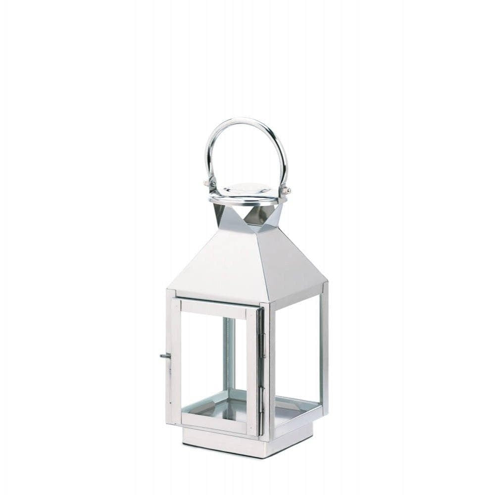 Set of 2 August Small Stainless Steel Candle Lanterns