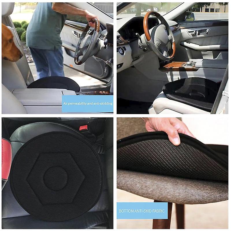 Car Seat Cushion 360 Rotating Car Seat Pad Anti-slip Universal Mobility Aid Chair Seat Breathable Pad For Vehicle Auto Car Seat