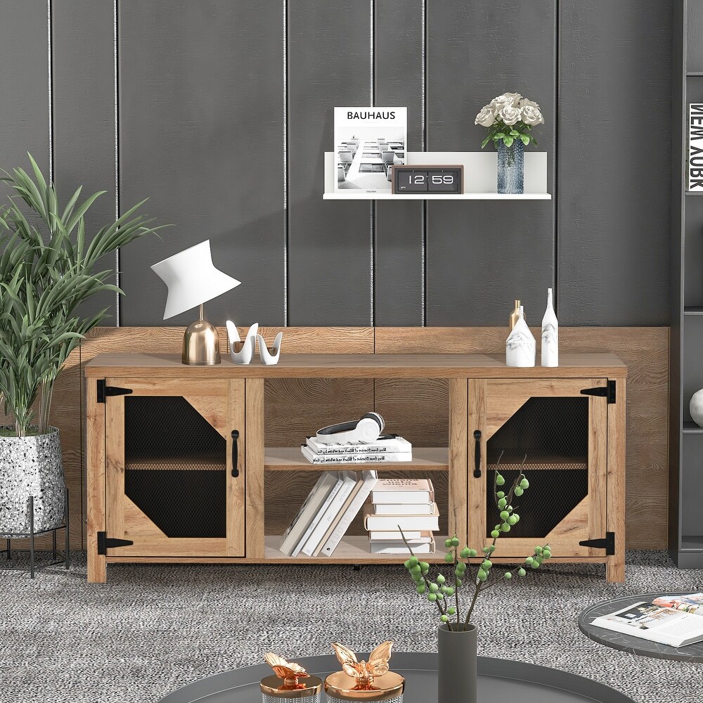 Modern TV Stand for 65'' TV with Large Storage Space