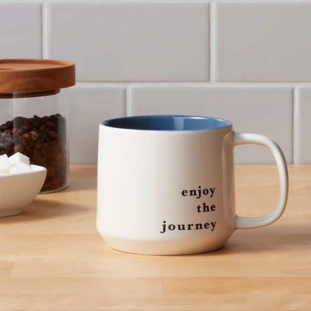 16oz Stoneware Enjoy The Journey Color Splash Mug