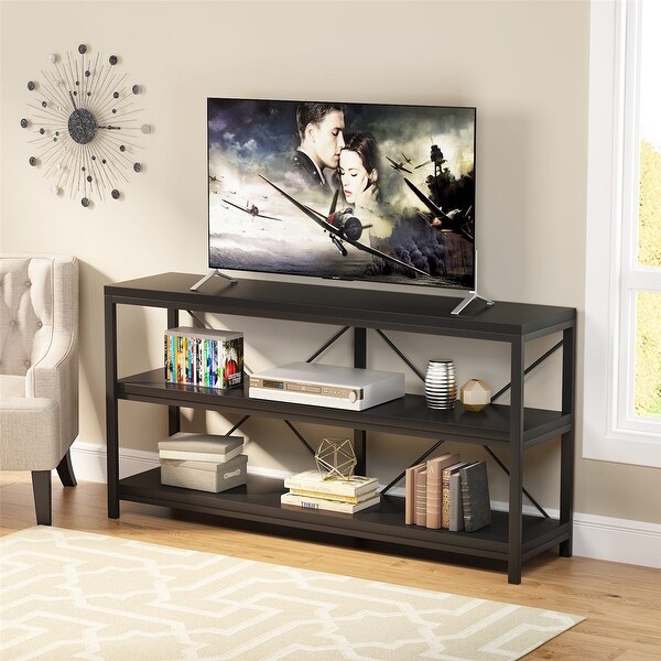 Sofa Table， 3 Tiers Console Table TV Stand with Storage Shelves