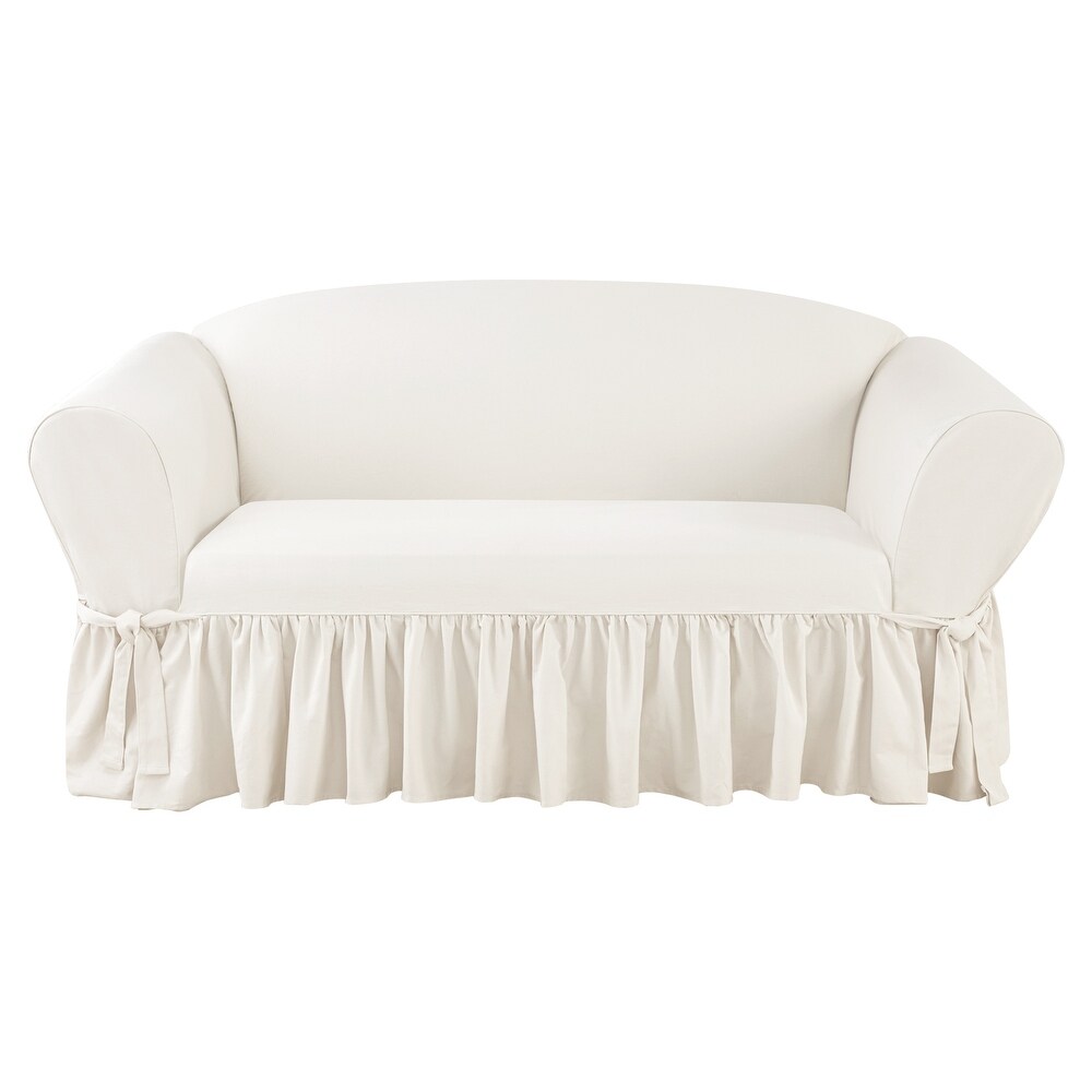 SureFit Essential Twill 1 Piece Loveseat Slipcover