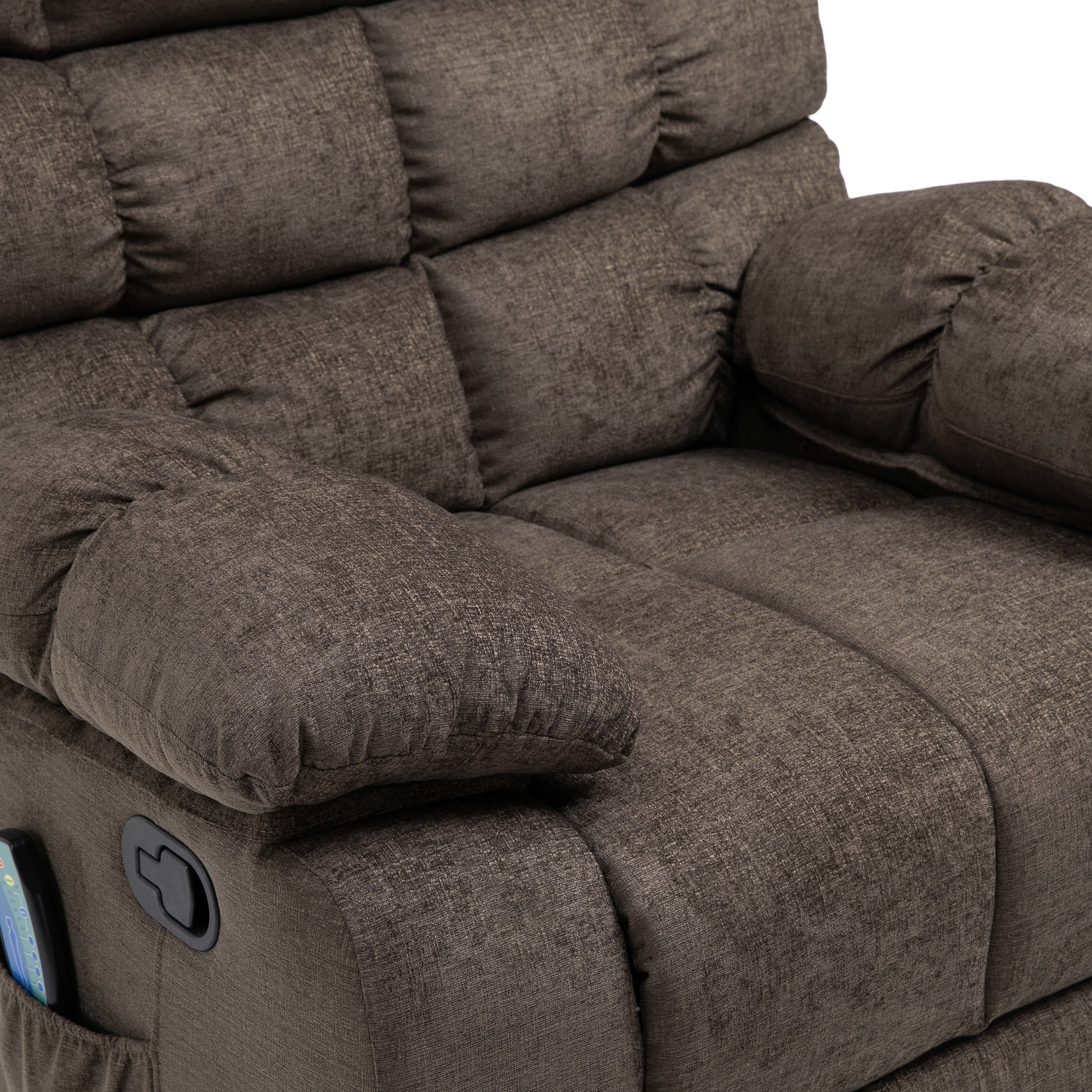 Conyers Contemporary Pillow Tufted Massage Recliner