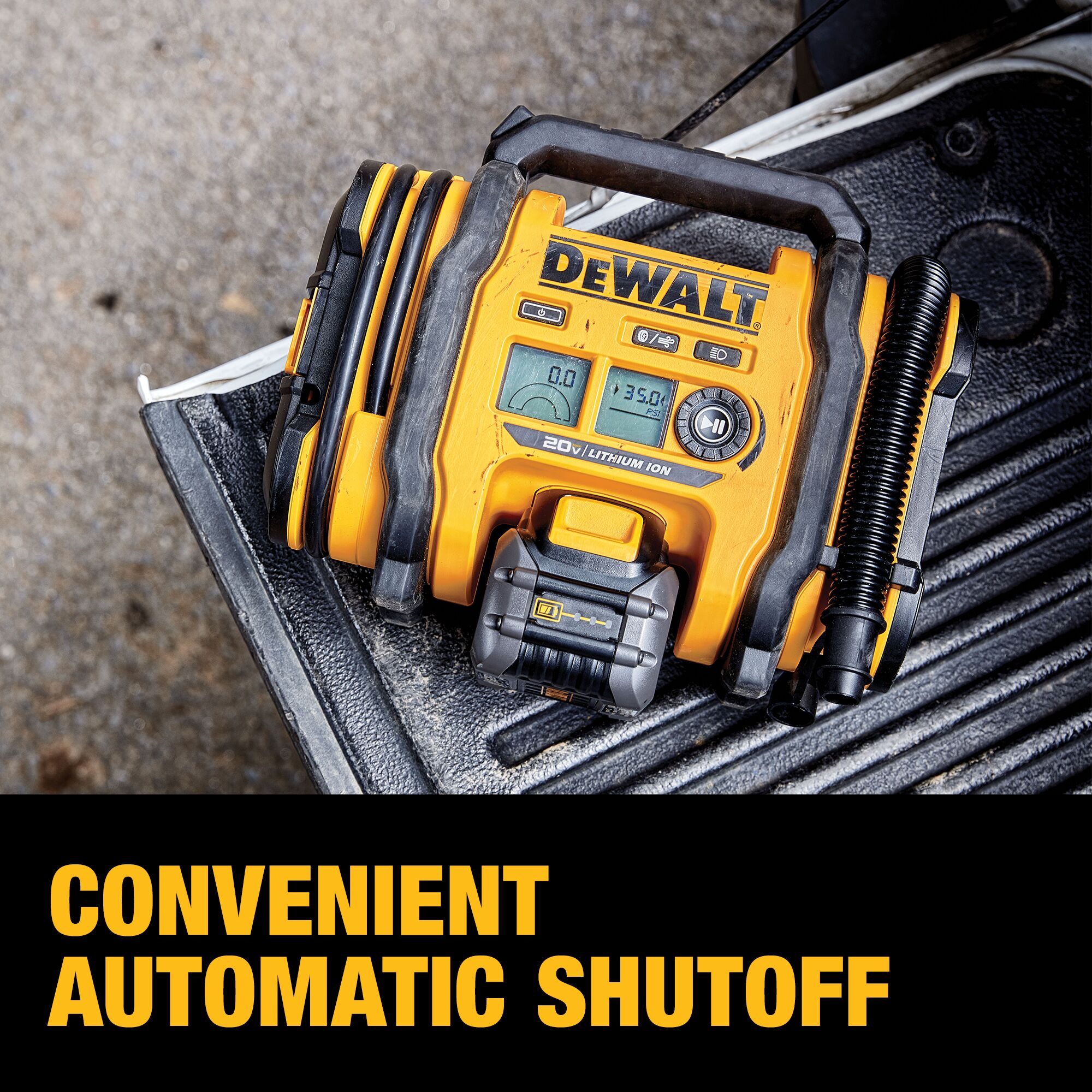 DEWALT DCC020IB 110-Volt Lithium Ion (Li-Ion) Air Inflator (Power Source: Battery; Car; Electric)