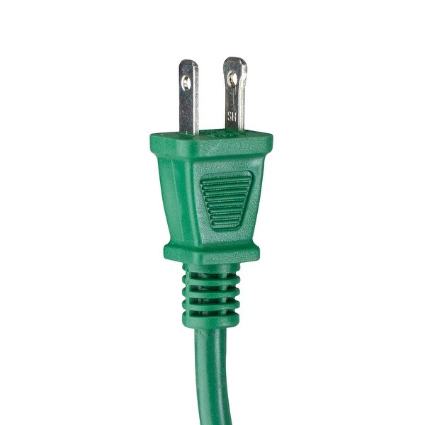 40' Green 2Prong Outdoor Extension Power Cord with End Connector