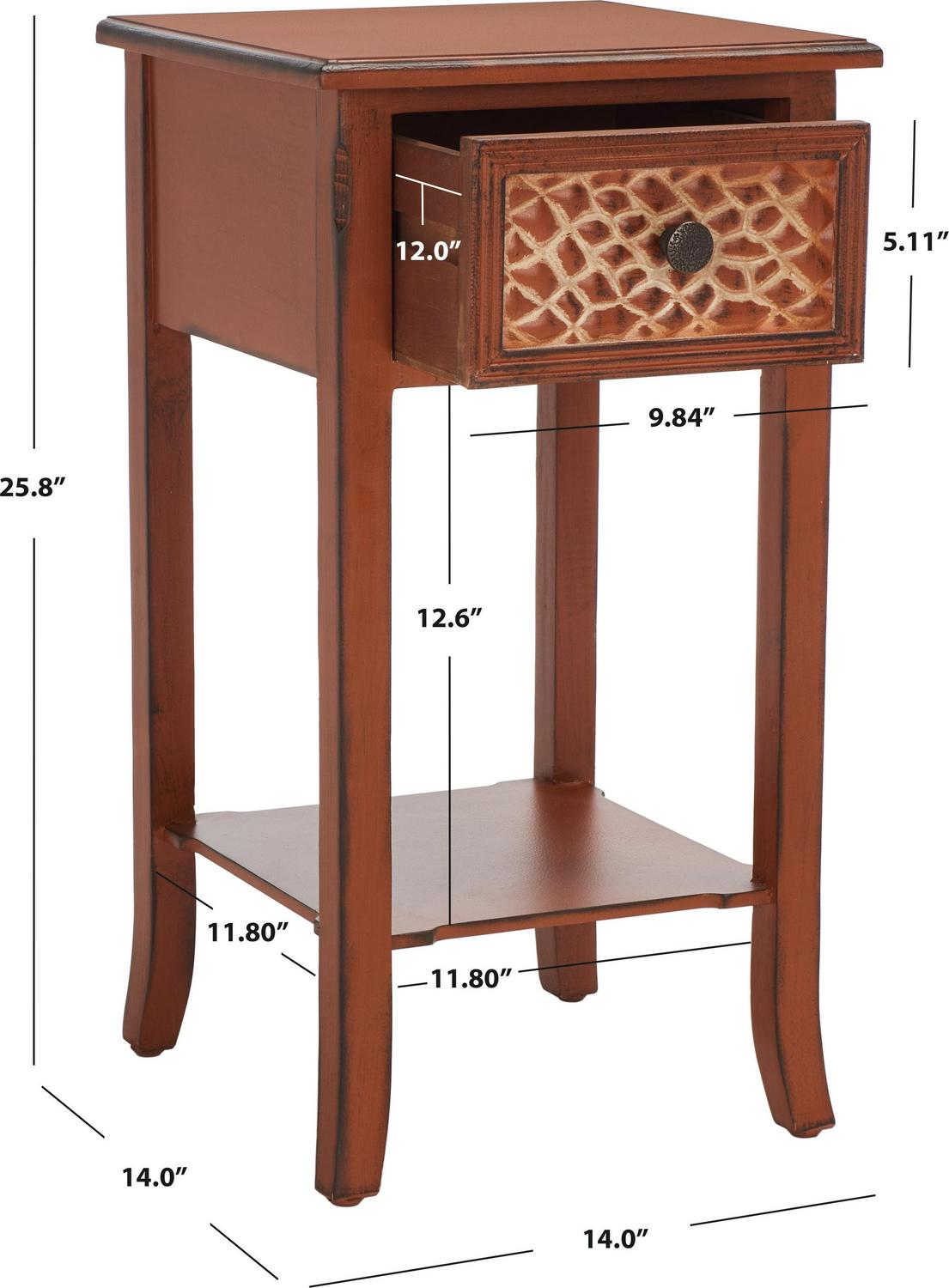 Safavieh Ernest End Table Brown  Crowdfused