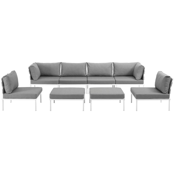 Harmony 8piece Outdoor Patio Aluminum Sectional Sofa Set