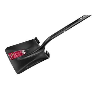 Husky 47 in. L Fiberglass Handle Carbon Steel Transfer Shovel with Grip 77417-948