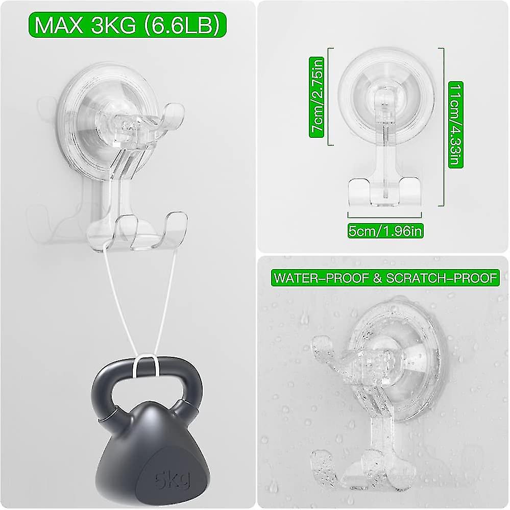 2pcs Transparent Suction Cup Hook A1315400