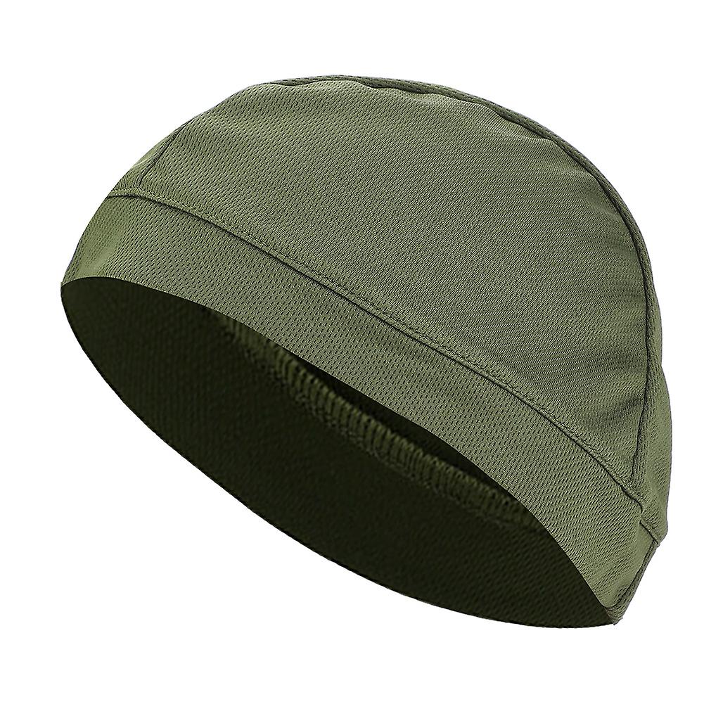 Men Women Under Helmet Liner Cap Outdoor Sport Cycling Bicycle Skull Hat Army Green