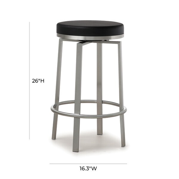 Pratt Black Steel Counter Stool - Set of 2