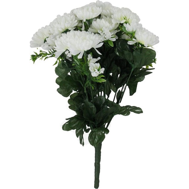 White Chrysanthemum Artificial Floral Bush