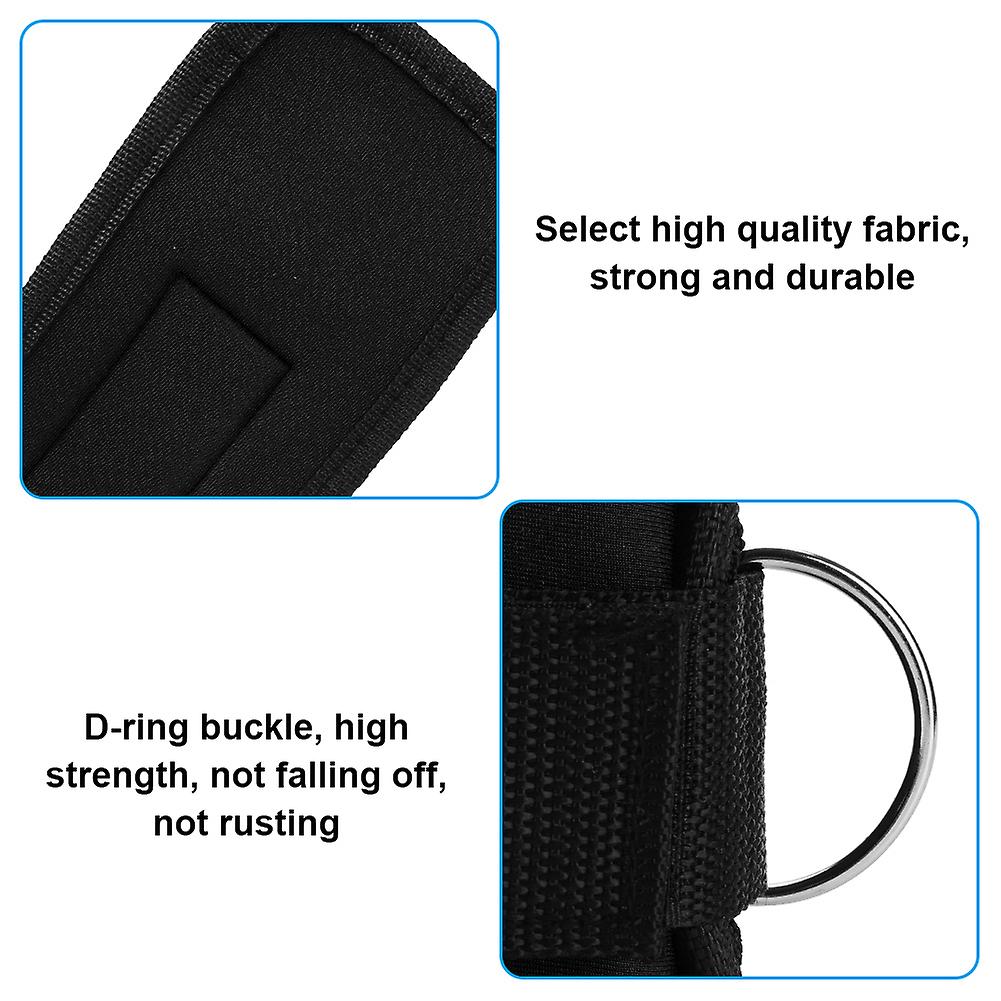 Ankle Straps Leg Strength Training Weight Bearing Power Strap Foot Ring For Fitness (black)