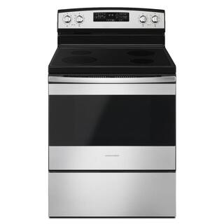 Amana 30 in. 4-Element Freestanding Electric Range in Stainless Steel AER6603SMS