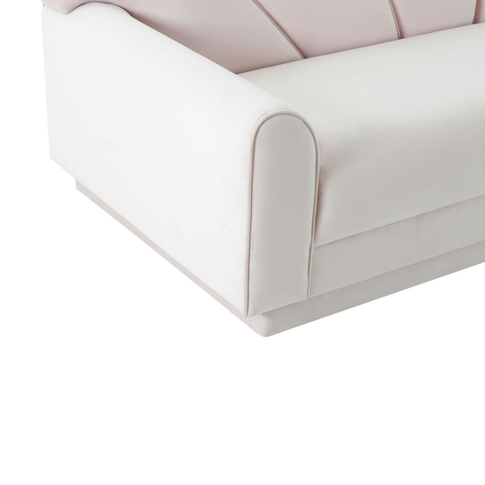 TOV Furniture Bianca Blush Velvet Sofa   Contemporary   Sofas   by Kolibri Decor  Houzz