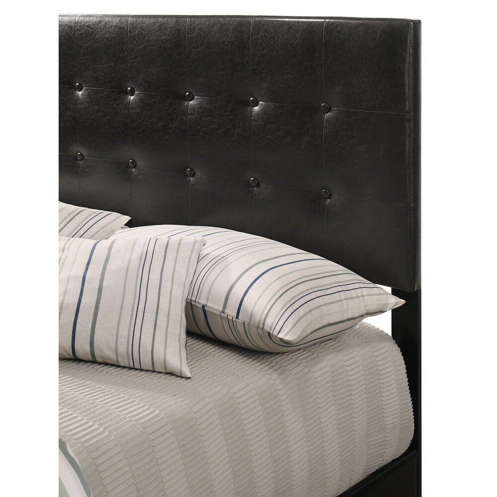 Caldwell Faux Leather Tufted Bed