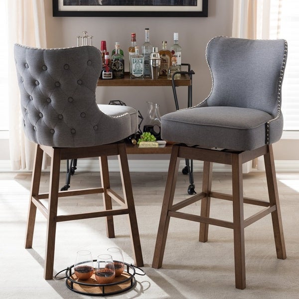 Gradisca Upholstered Swivel Bar Stool - Set of 2