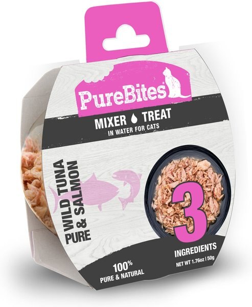 PureBites Mixers 100% Tuna and Salmon in Water Grain-Free Cat Food Trays