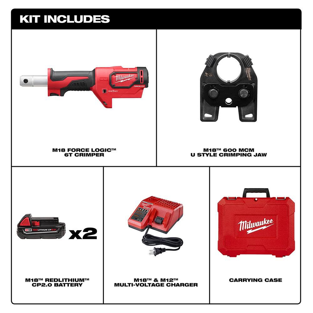 Milwaukee M18FORCE LOGIC 600 MCM Crimper 2679-22 from Milwaukee