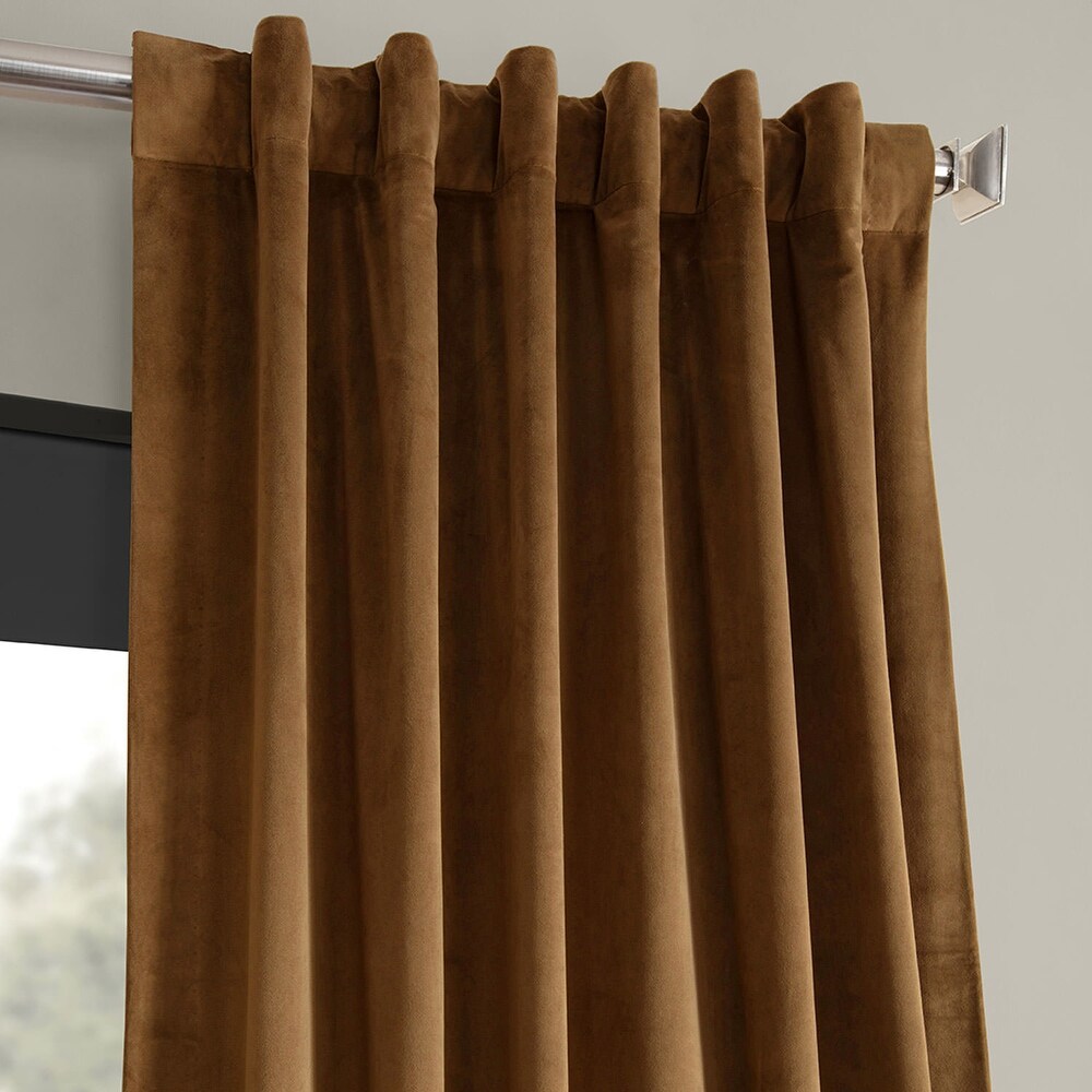 Exclusive Fabrics Signature Velvet Blackout Curtain 108 Inches Long (1 Panel)