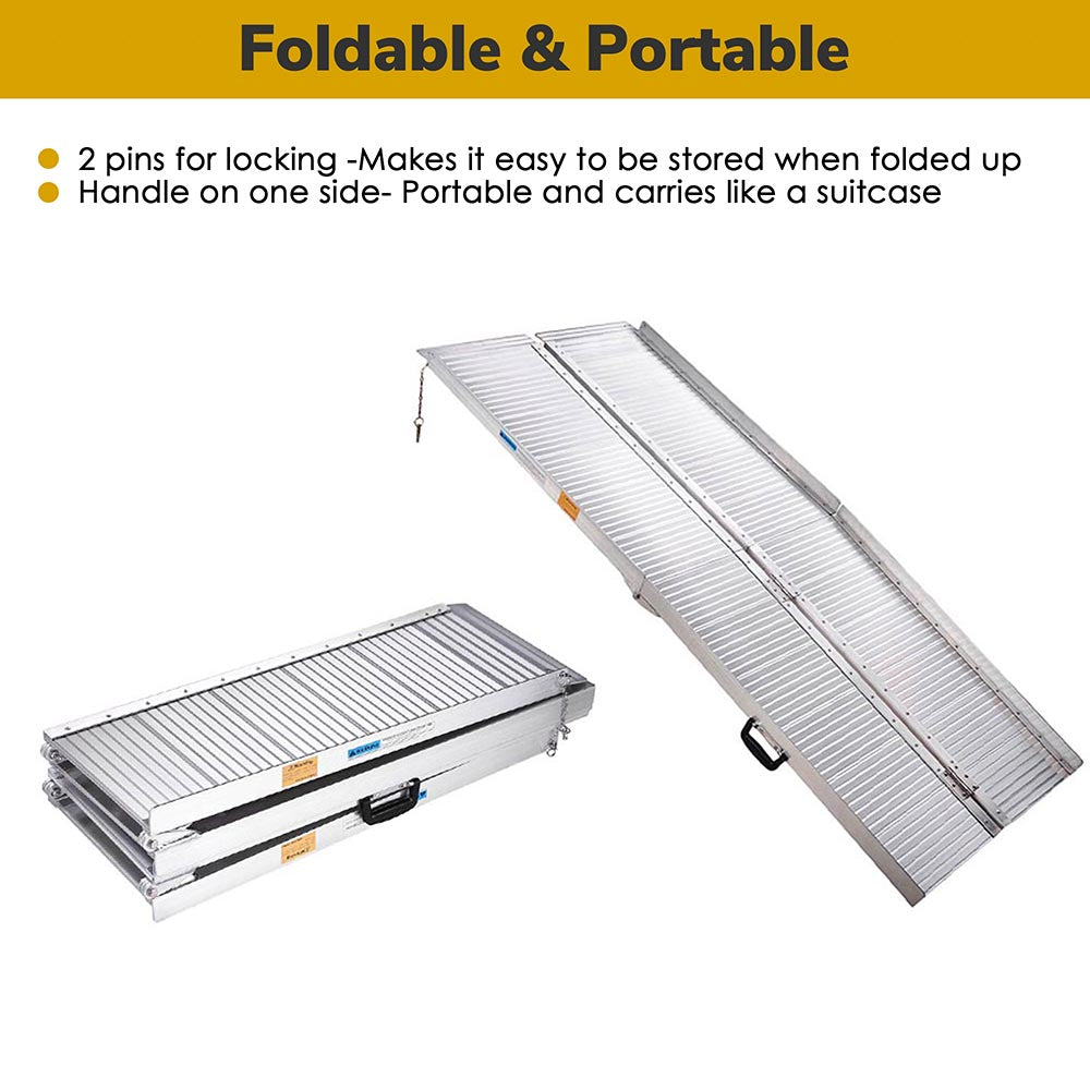 Yescom Wheelchair Ramp 600LB Capacity 6'L x 29