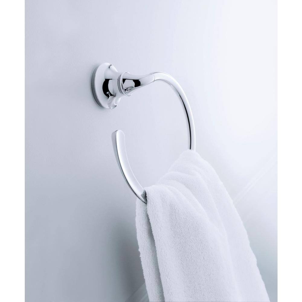 KOHLER Forte Sculpted Towel Ring in Polished Chrome K-11377-CP