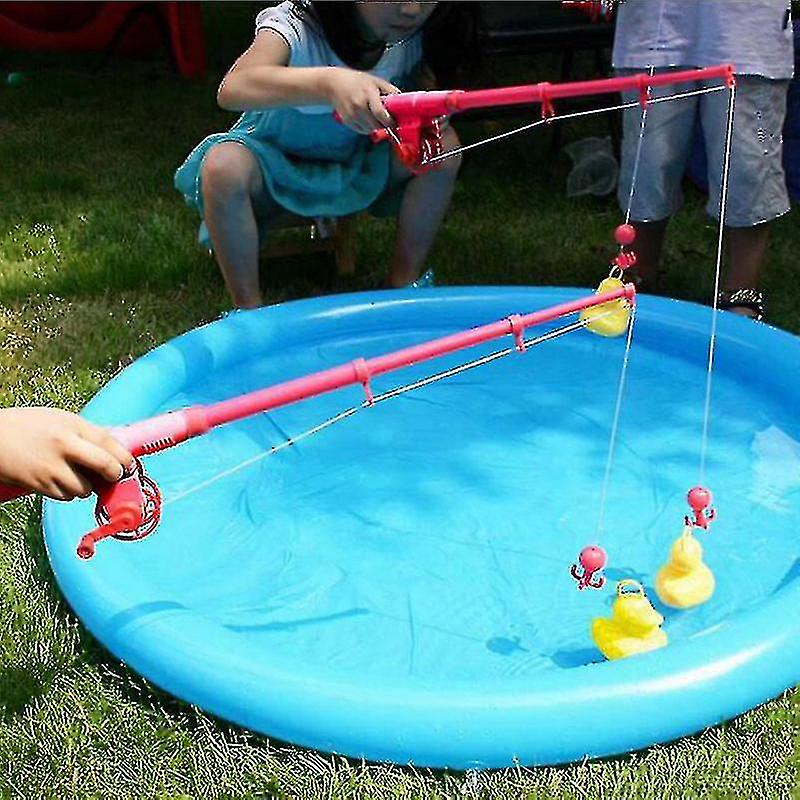 Evago Duck Fishing Game Pond Pool With 5 Ducklings Set Kid Educational Preschool Toy