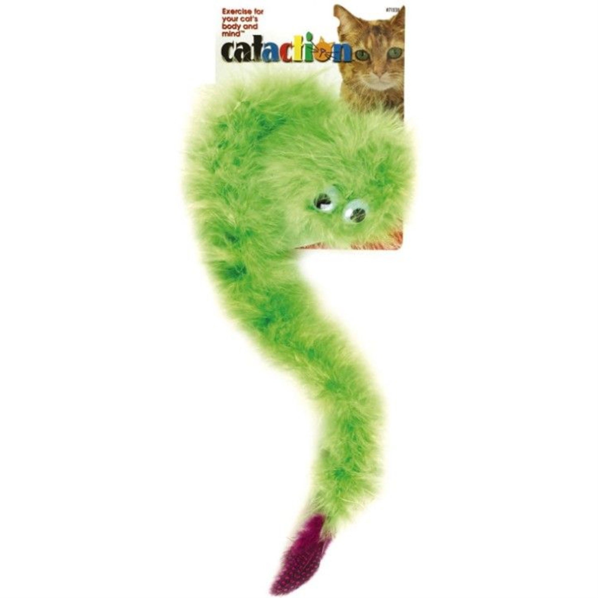 JW Pet Catnip Feather Boa Squeaky Catnip Toy 1 count