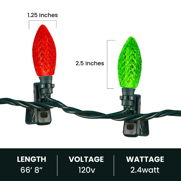 Noma Quick Clip C9 Led Christmas String Lights 66 8 Foot