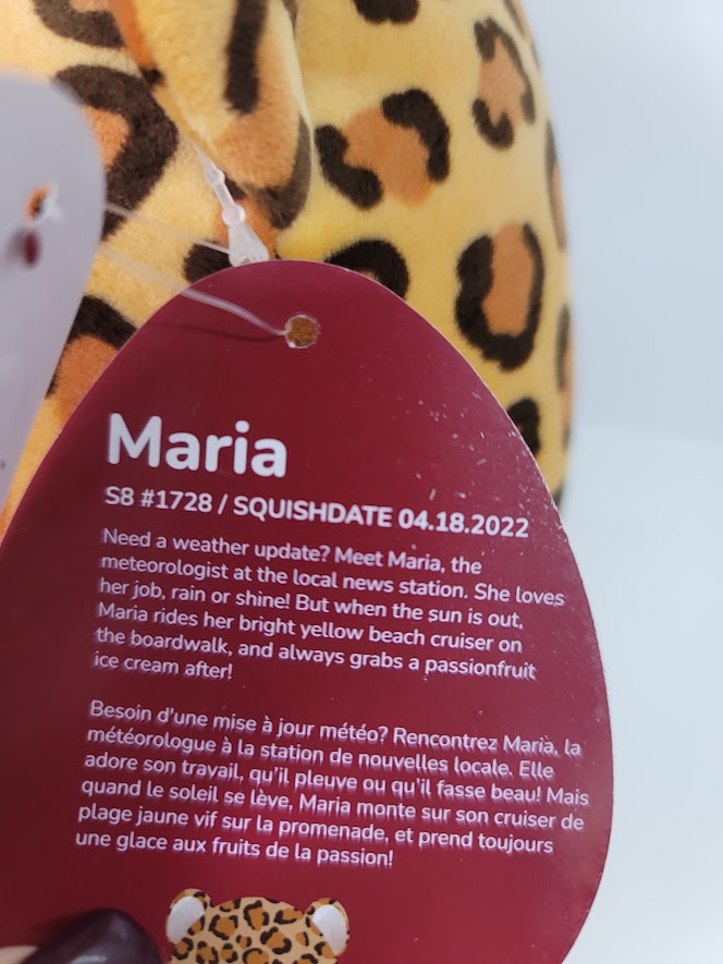 Squishmallows Official Kellytoys Plush 8 Inch Maria the Cheetah Valentines Edition Ultimate Soft Stuffed Toy