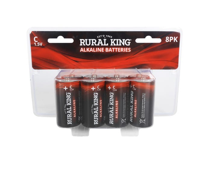 Rural King C Alkaline Batteries， 8 Pack - C8PKALK