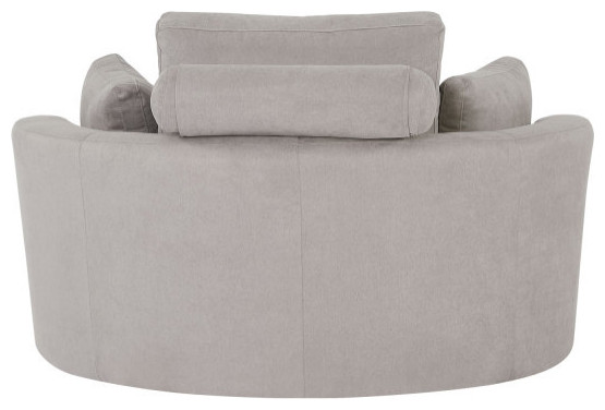 Modern Grey Sofa with a Storage and a Big Round Linen Fabric Chair for Lounge   Transitional   Sofas   by Miron Demid LLC  Houzz