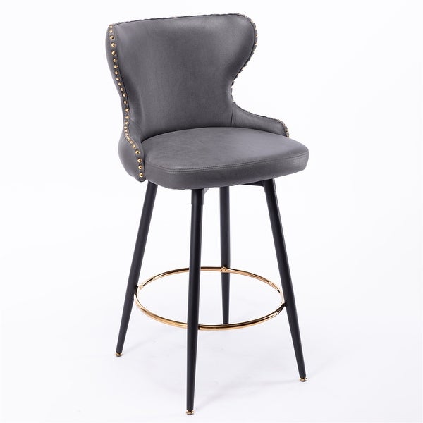 Modern 180°Swivel Bar Stool Chair for Kitchen Set of 2