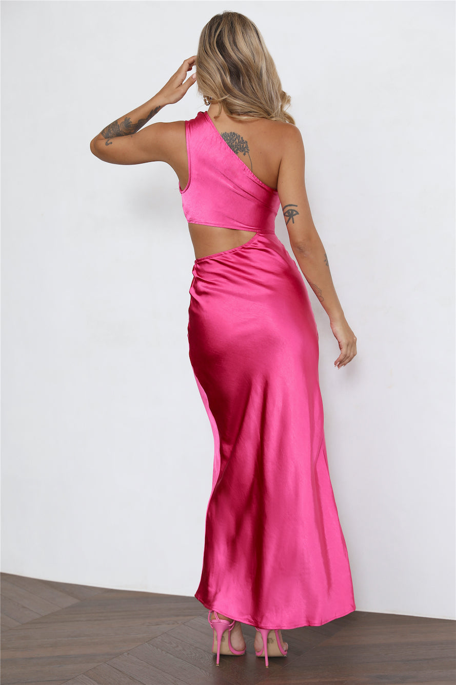 Poker Faced Maxi Dress Hot Pink