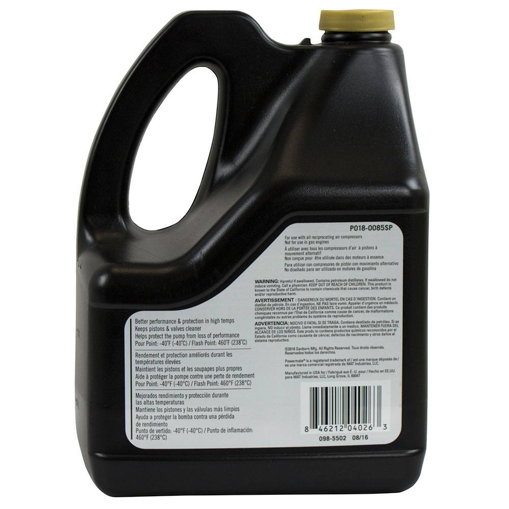 Powermate 1 Gal. 100% Full Synthetic Air Compressor Oil P018-0085SP