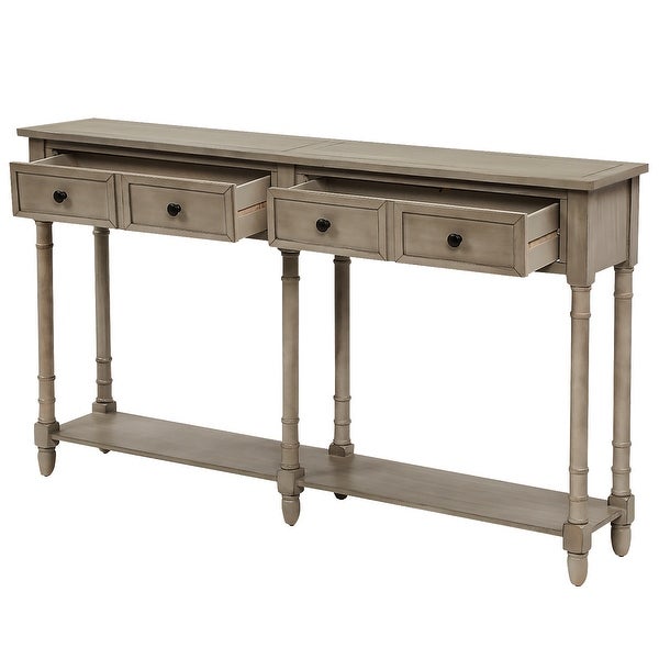 Nestfair Console Table with Drawers and Shelf