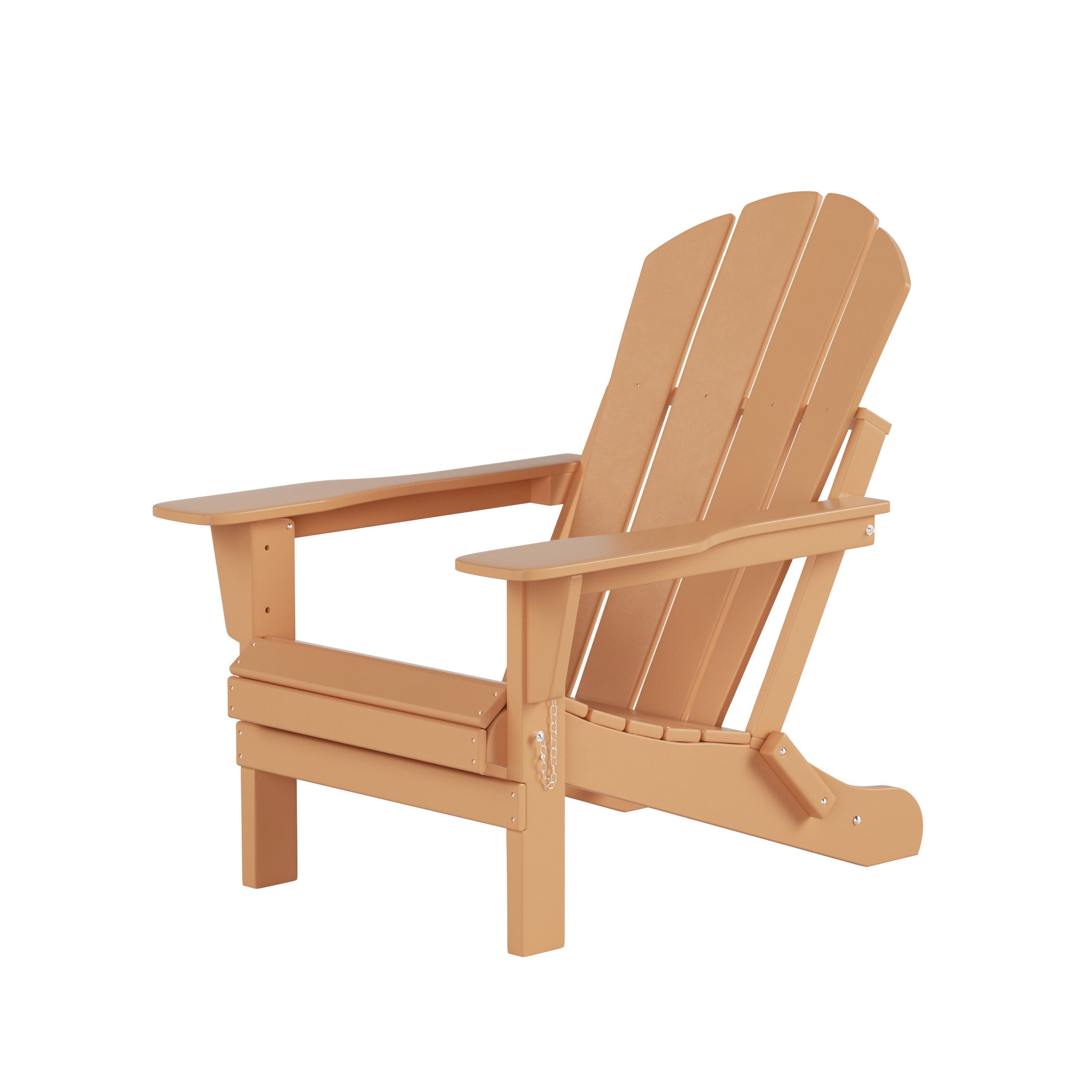 WestinTrends Outdoor Adirondack Chair, Plastic Fire Pit Chair, Weather Resistant Folding Patio Lawn Chair for Outside Deck Garden Backyard Balcony, Teak