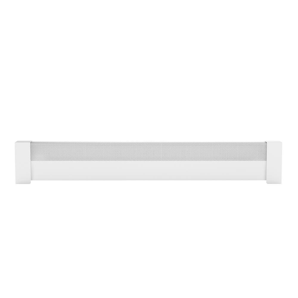 Baseboarders Basic Series 6 ft. Galvanized Steel Easy Slip-On Baseboard Heater Cover Left and Right Endcaps [1] Cover [2] Endcaps BC001-72-EC004 SET-WHT