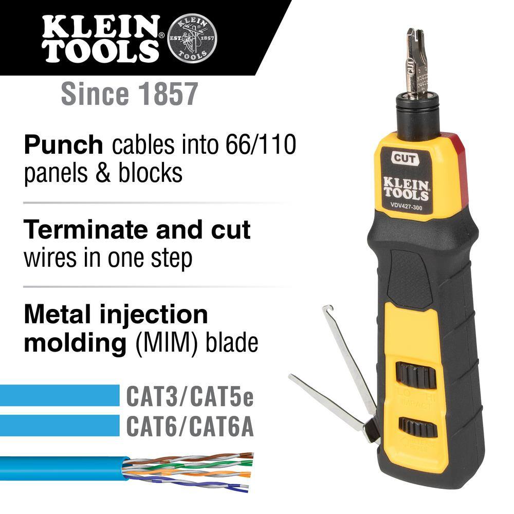 Klein Tools Impact Punch Down Tool and Heavy-Duty Scissors Tool Set M2O07098KIT