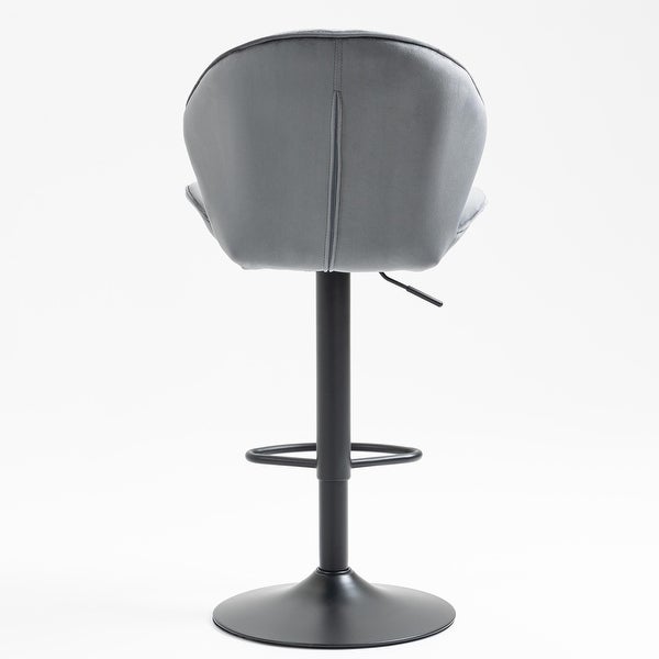 Adjustable Barstools with Back and Footrest， Counter Height Bar Chairs