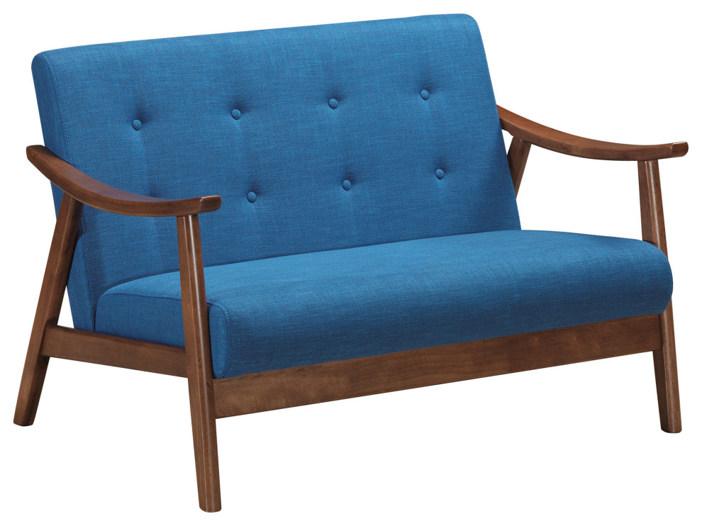 GDF Studio Buda Mid Century Modern Settee   Midcentury   Loveseats   by GDFStudio  Houzz