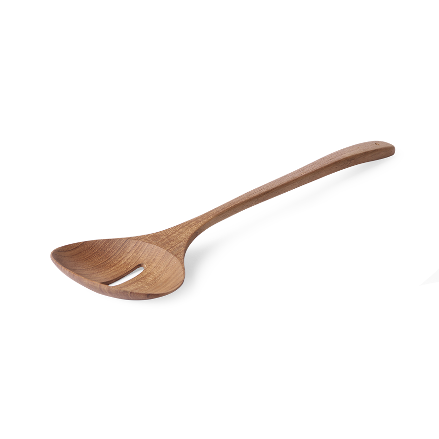 Wooden ladle with hole