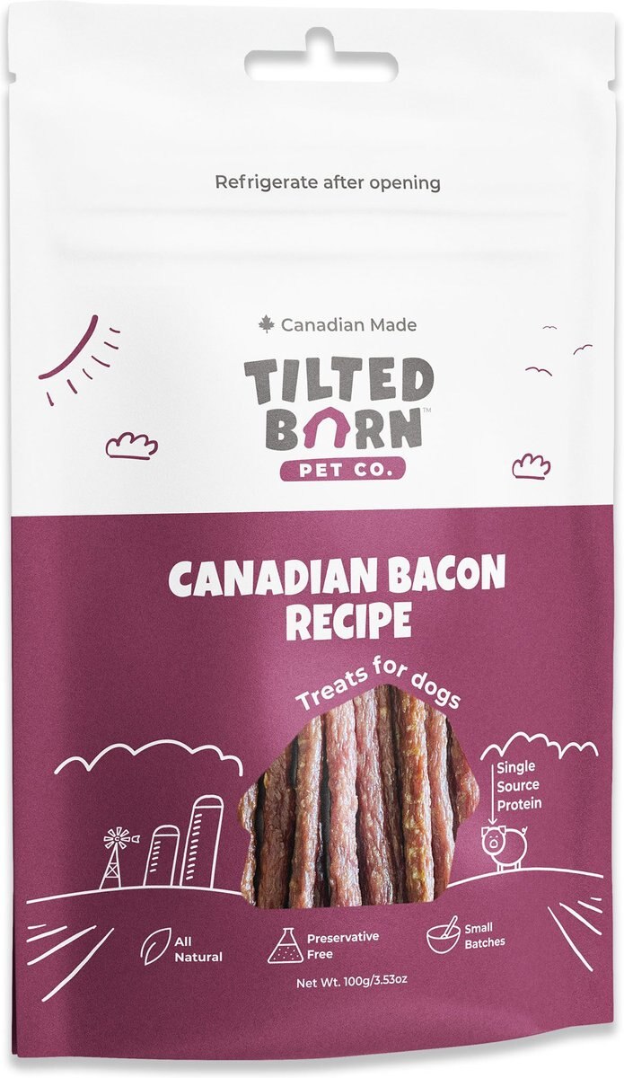 Tilted Barn Pet Company Canadian Bacon Recipe Dog Treats， 3.53-oz bag