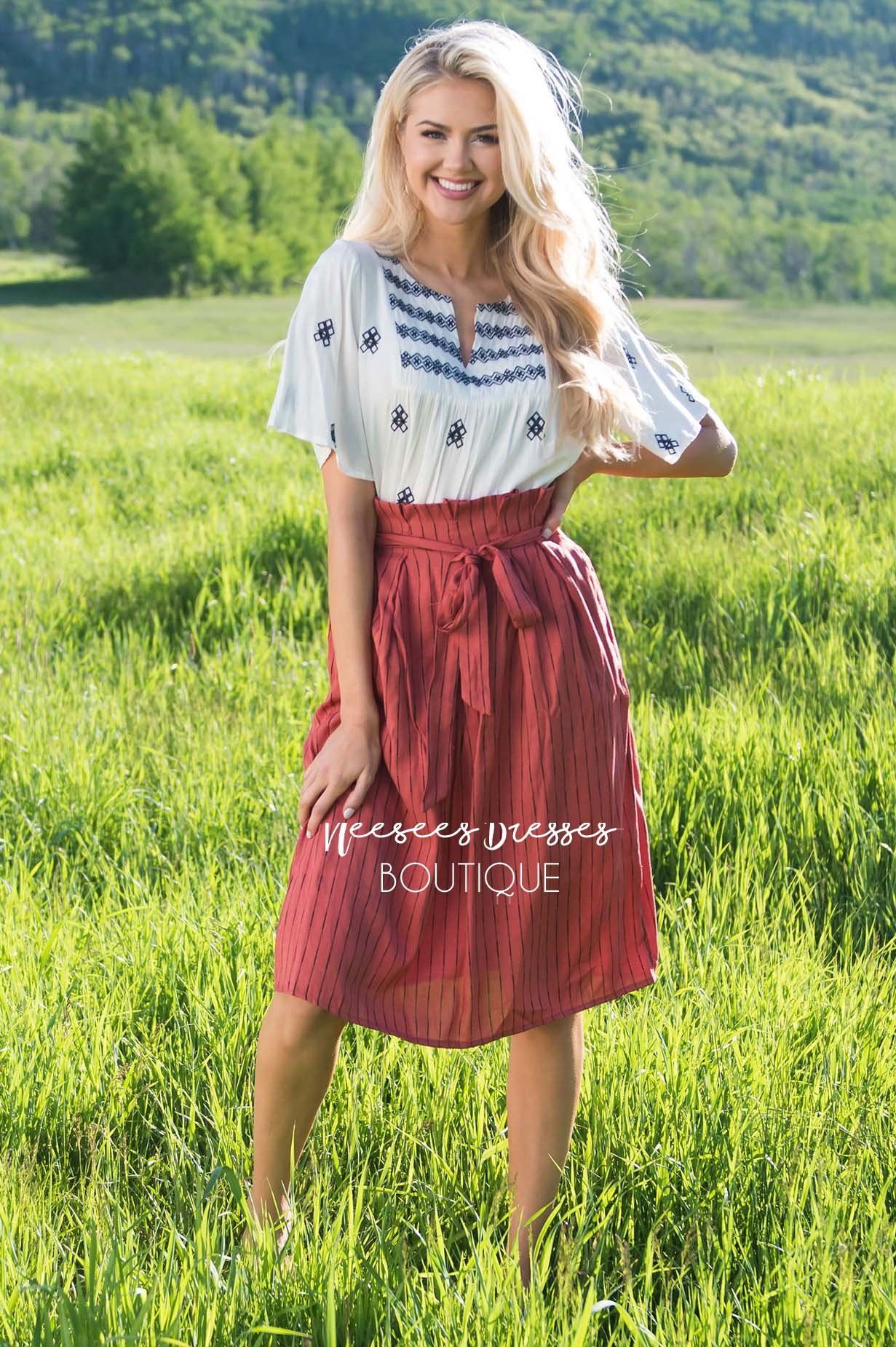 Forever Stylish Tie Waist Skirt