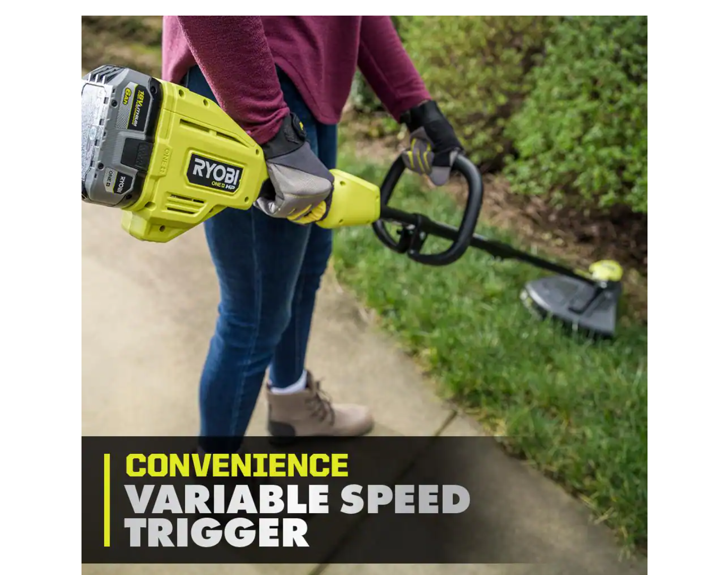 RYOBI P20019BTLVNM ONE+ HP 18V Brushless Whisper Series 15 in. Cordless Battery String Trimmer (Tool Only)