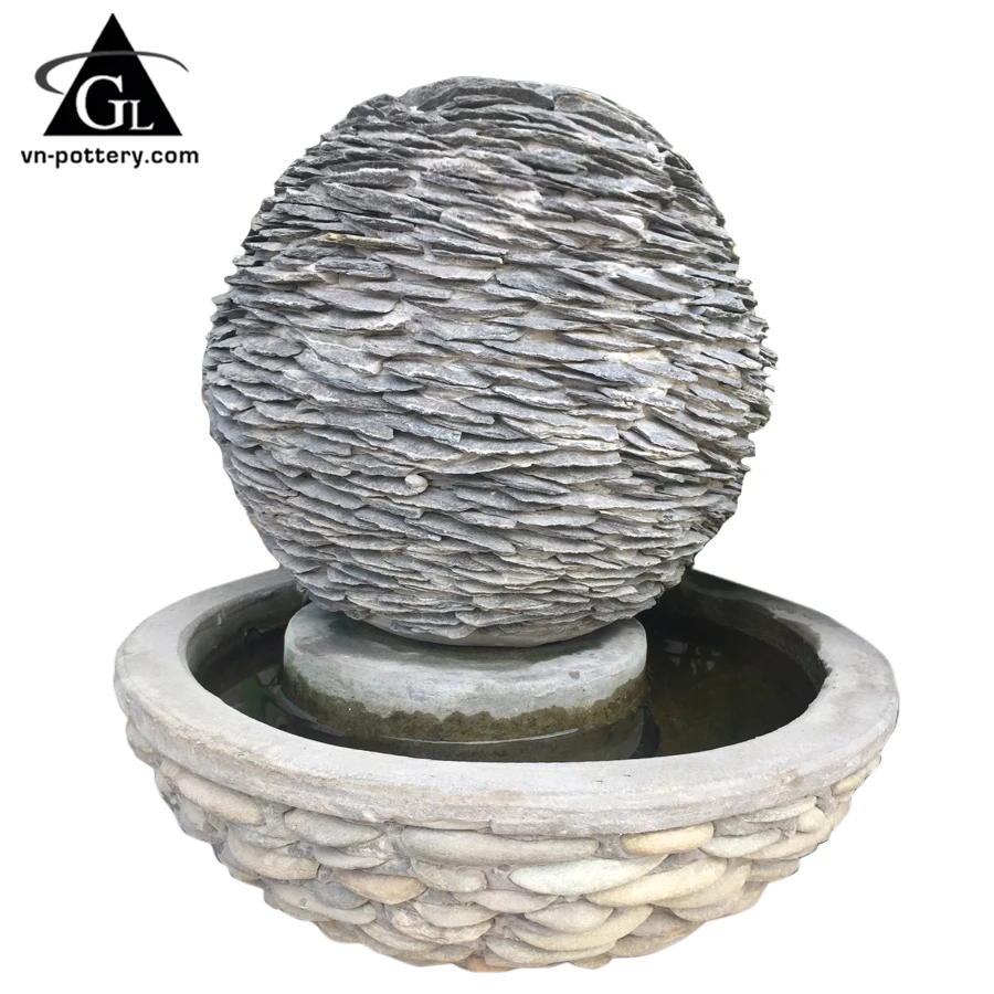 Natural Stacked Stone Fountain/ Water Feature/ Home   Garden / Decoration