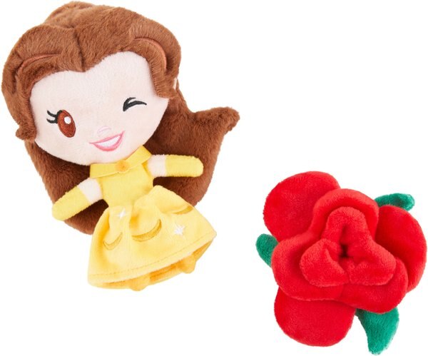 Disney Princess Belle Plush Cat Toy with Catnip， 2 count