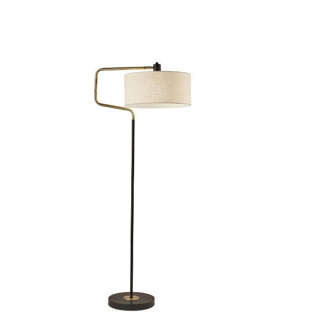 Jacob Floor Lamp Black brass Adesso