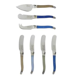 Laguiole 7-Piece Cream and Blue Cheese Knife and Spreader Set LG032