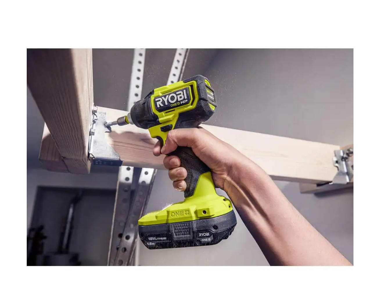 RYOBI PSBID01K-PSBIW01B ONE+ HP 18V Brushless Cordless Compact 1/4 in. Impact Driver， 3/8 in. Impact Wrench， (2) Batteries， Charger， and Bag